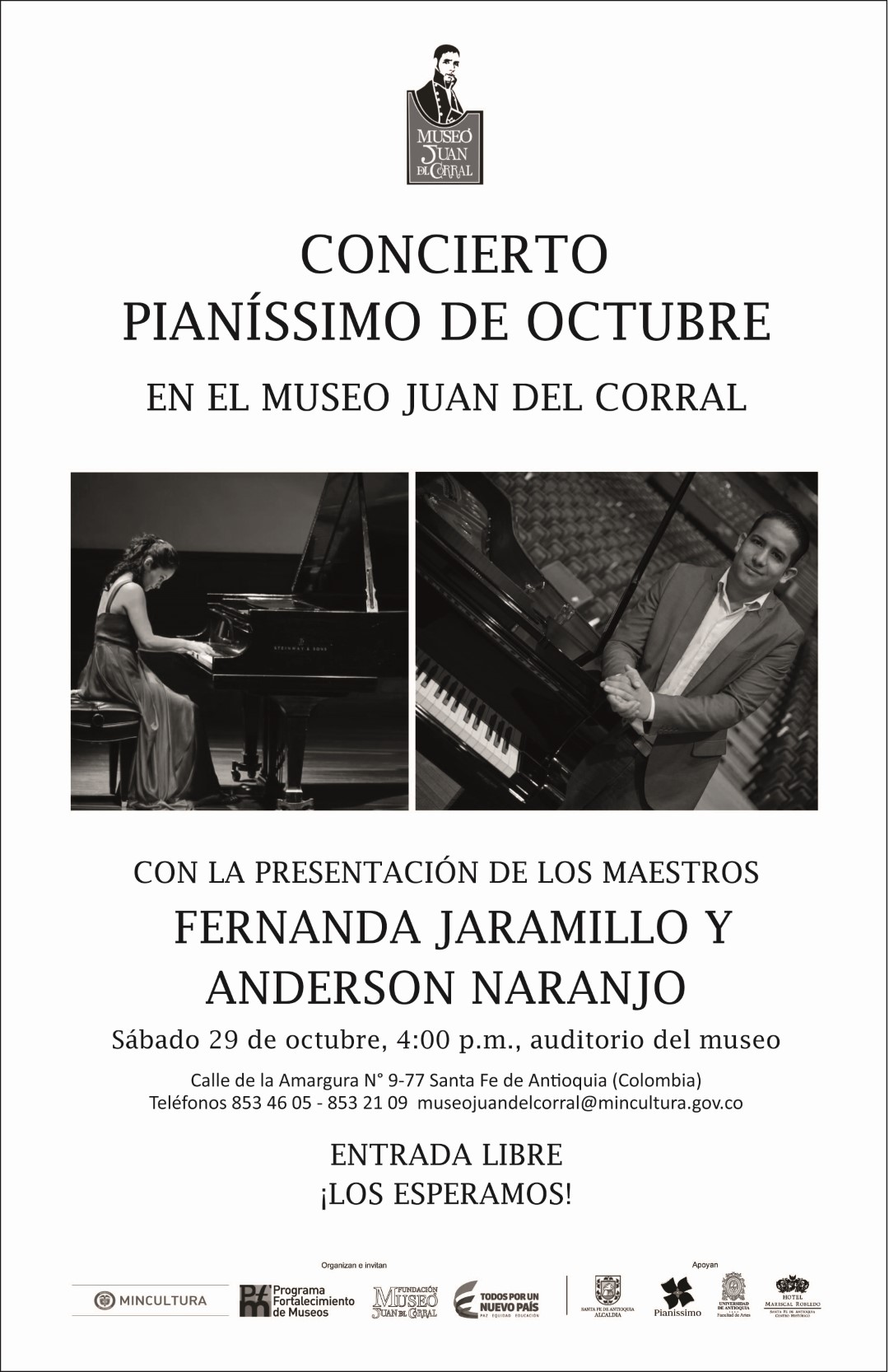 Afiche concierto PIANÍSSIMO DE OCTUBRE