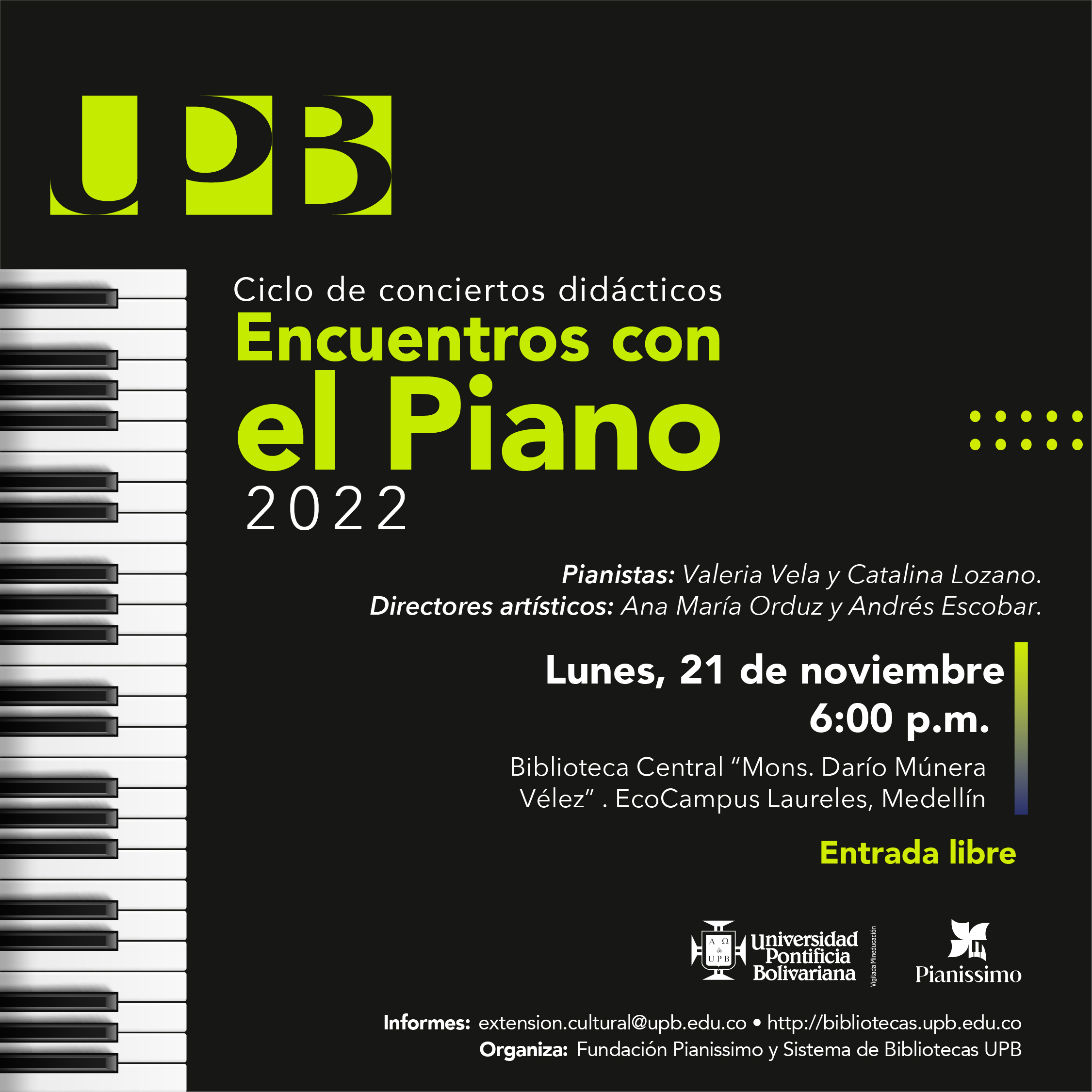 Piezas Encuentros con el piano 2022_Noviembre