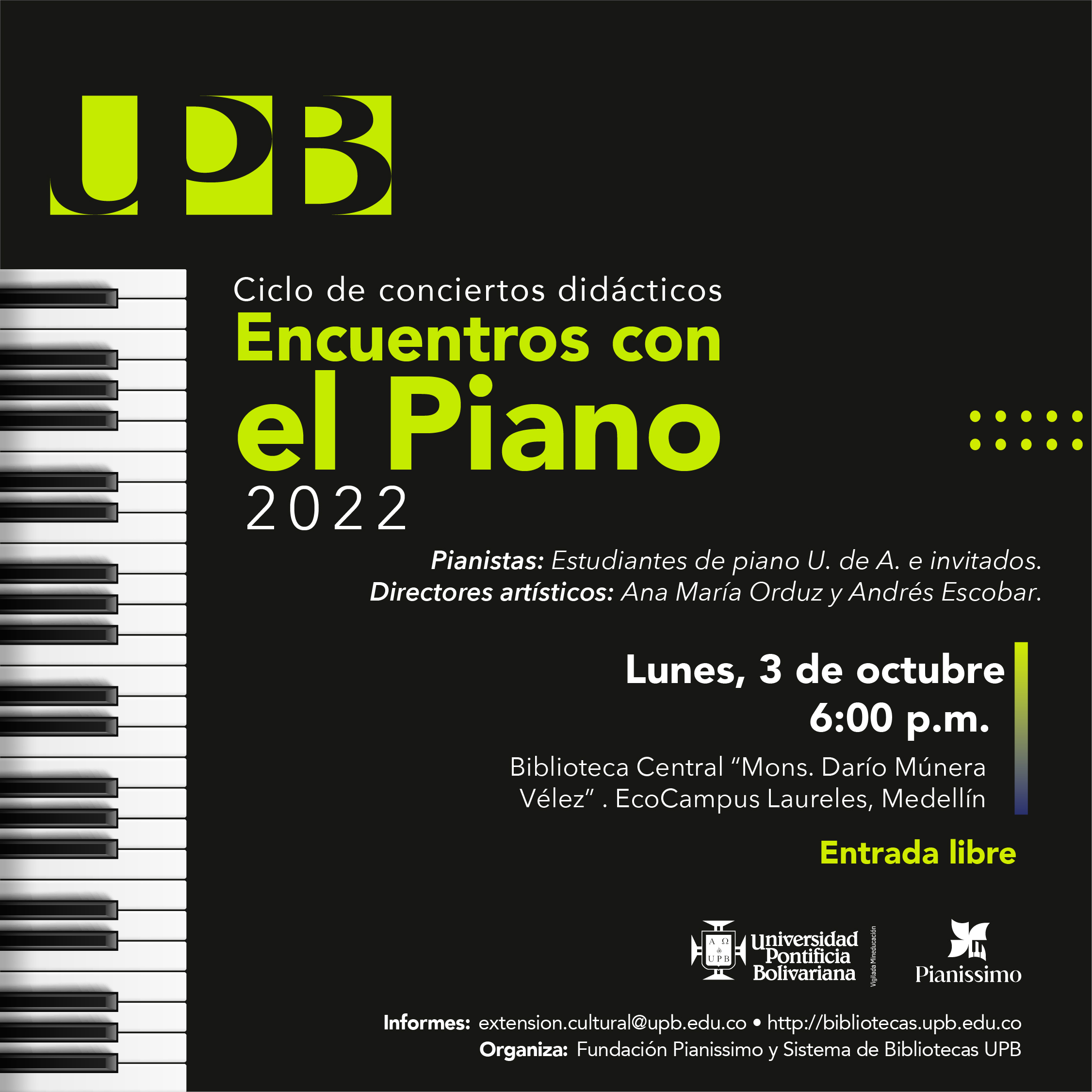 Piezas Encuentros con el piano 2022_Octubre