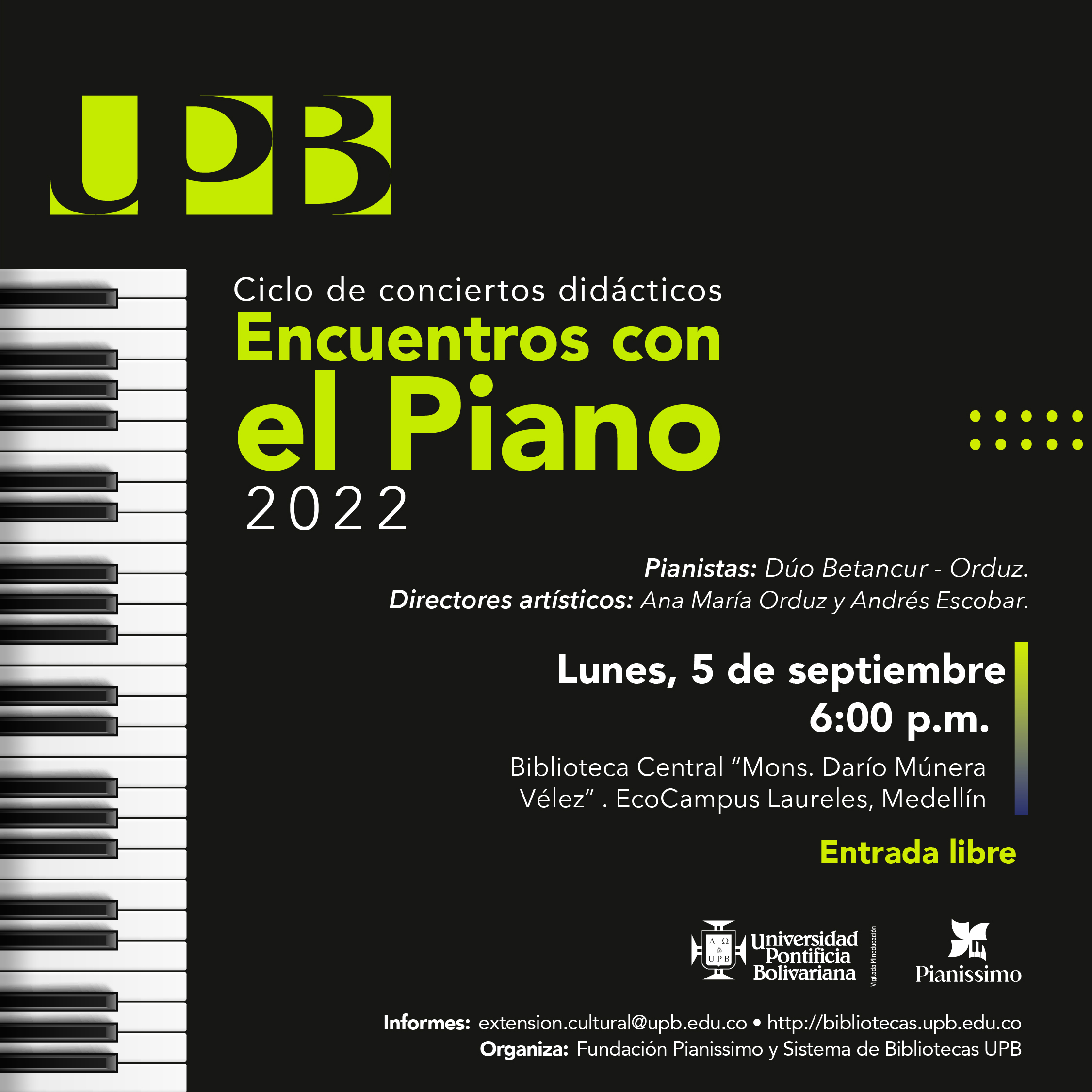 Piezas Encuentros con el piano 2022_Septiembre